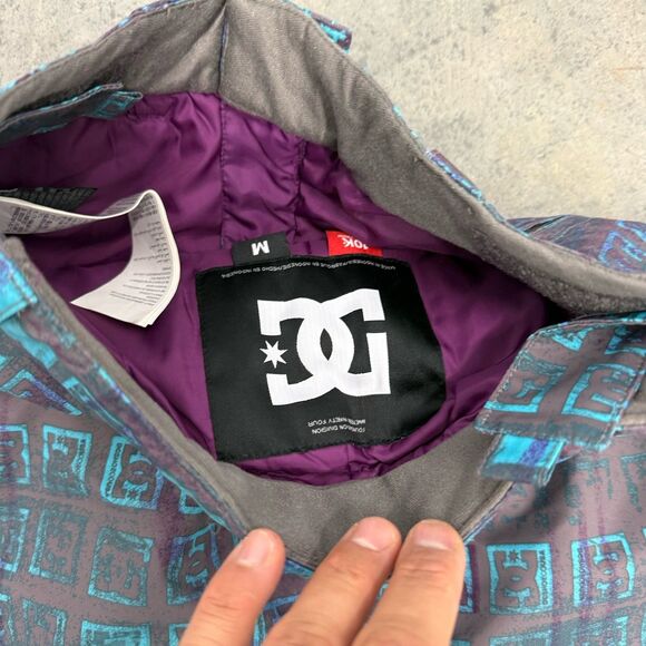 DC ACE K Snowboarding Pants Girls Size Medium Teal Purple AOP - Picture 16 of 16